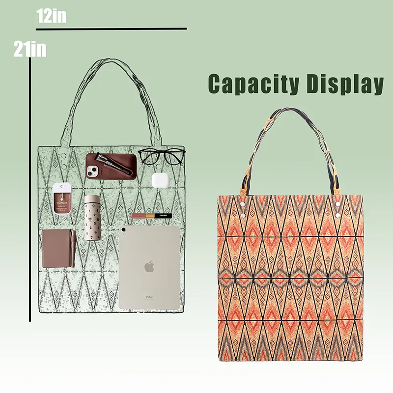 Geometric Lattice Eco-Friendly Cork Bag